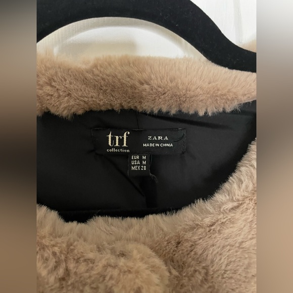 Zara cream fur coat - Picture 3 of 4